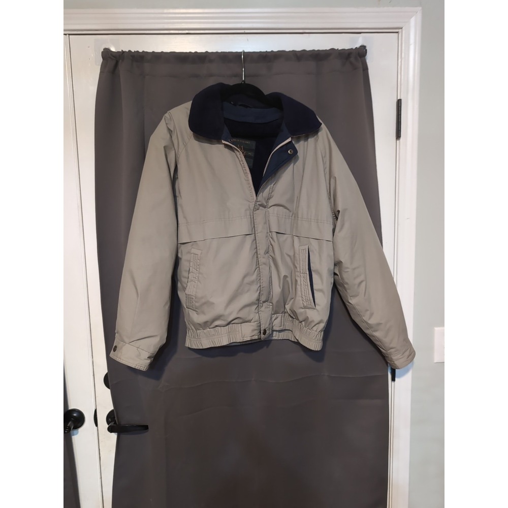 Mark Of Excellence Men's Medium Khaki Jacket, Members Only, Full Zip, Vintage